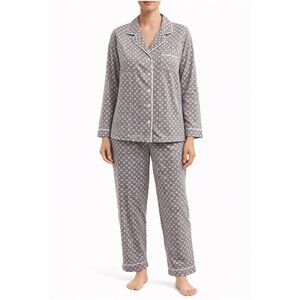 ELISA'S CHOICE Women's Grey Patterned Pajama Set - S